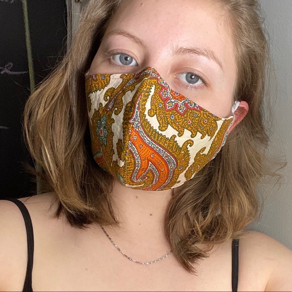 Homemade Mulitcolored Face Mask Elastic Ears - Picture 4 of 4